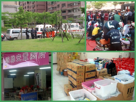 龜山第一河濱公園：99年度災害防救演習　河濱公園演練現拍