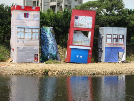 龜山第一河濱公園：99年度災害防救演習　河濱公園演練現拍