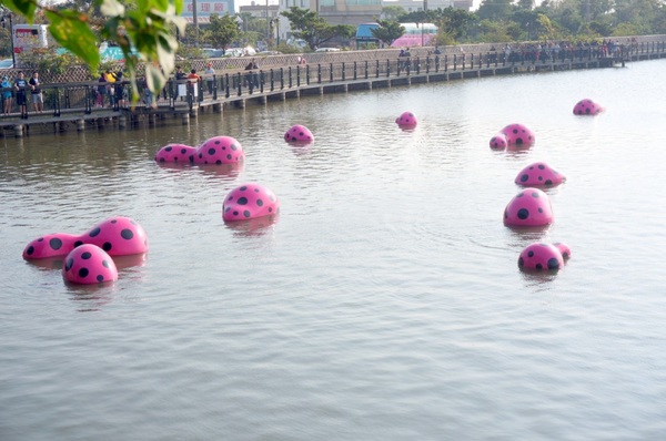 新屋後湖埤,黄色小鴨桃園逗留處:2013桃園最大盛事-黃色小鴨逗留新屋後湖塘【桃園/新屋】