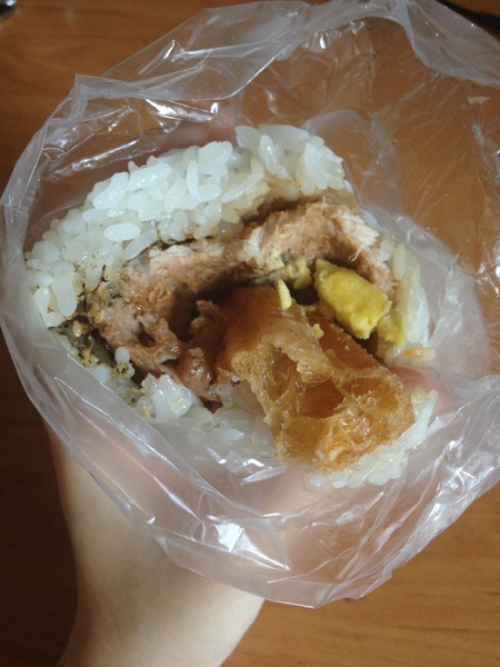 水哥養生早餐(民生店):水哥養生早餐──豬里肌飯糰