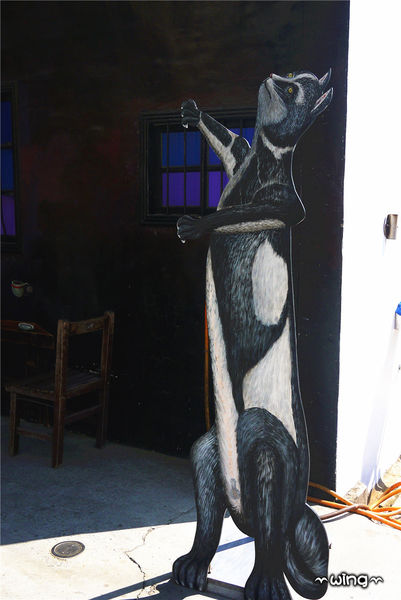 屋頂上的貓。頂溪3D立體彩繪村：［雲林］和貓咪喝咖啡。【屋頂上的貓】頂溪社區立體彩繪村