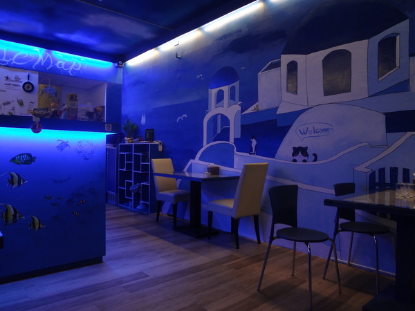 藍色地圖咖啡館：1021001[官本金文愛台灣]第三雷空有地中海風格的藍色地圖咖啡館Bule Map餐點須再加強