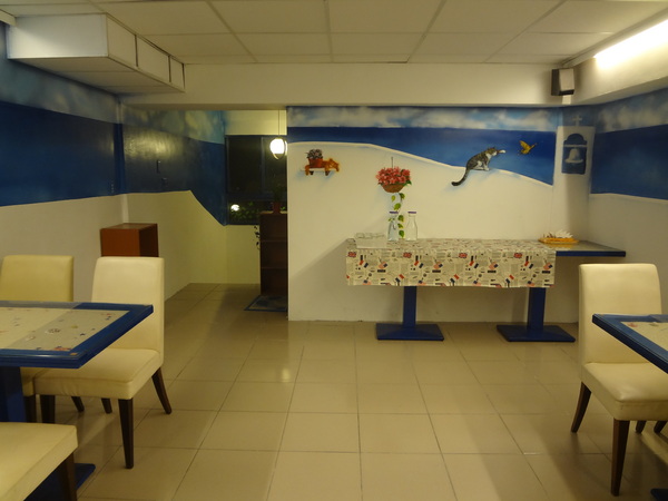 藍色地圖咖啡館：1021001[官本金文愛台灣]第三雷空有地中海風格的藍色地圖咖啡館Bule Map餐點須再加強