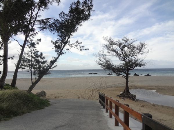 墾丁船帆石：1020104[官本金文愛台灣]船帆石像一顆人頭在海上看小橋流水平沙