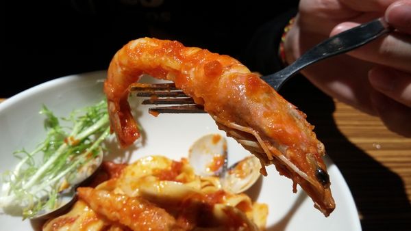 義式茄汁海鮮特寬麵 Peace%26;Love 新店大坪林咖啡