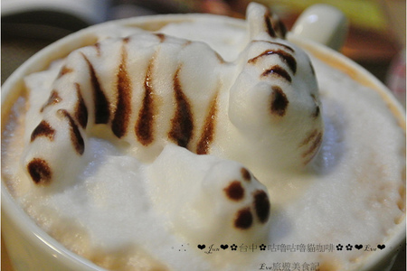 咕嚕咕嚕貓咖啡:【食記】oO。o○。台中 咕嚕咕嚕貓咖啡 po個3D立體擊掌貓拉花,療癒一下大家的心情~快來喝嘎逼,還可以領愛評KOKO哦~oO。o○。