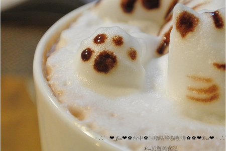 咕嚕咕嚕貓咖啡:【食記】oO。o○。台中 咕嚕咕嚕貓咖啡 po個3D立體擊掌貓拉花,療癒一下大家的心情~快來喝嘎逼,還可以領愛評KOKO哦~oO。o○。