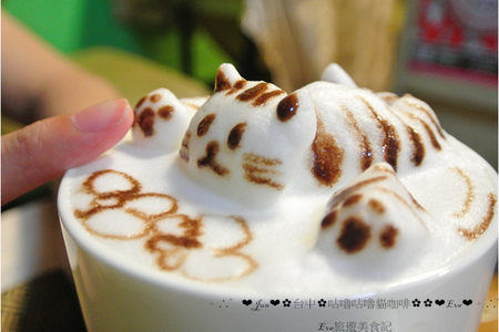 咕嚕咕嚕貓咖啡:【食記】oO。o○。台中 咕嚕咕嚕貓咖啡 po個3D立體擊掌貓拉花,療癒一下大家的心情~快來喝嘎逼,還可以領愛評KOKO哦~oO。o○。