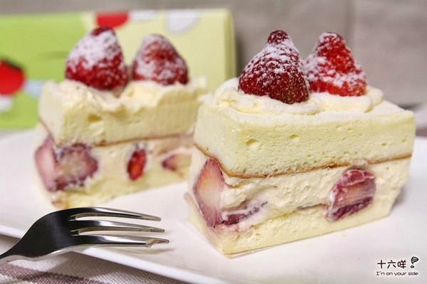 郃嘉烘焙坊：團購美食 郃嘉烘焙坊 北海道雙層草莓蛋糕