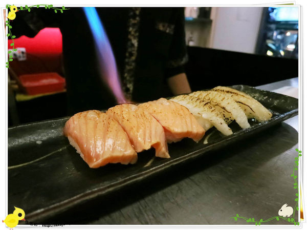 台北-板橋-海禾味刺身壽司屋-炙燒的美味，入口即化-炙燒比目魚、鮭魚