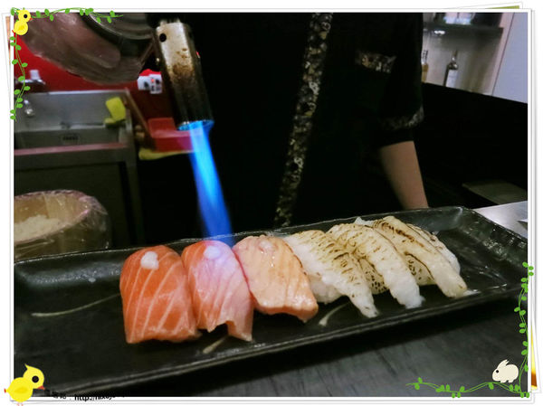 台北-板橋-海禾味刺身壽司屋-炙燒的美味，入口即化-炙燒比目魚、鮭魚