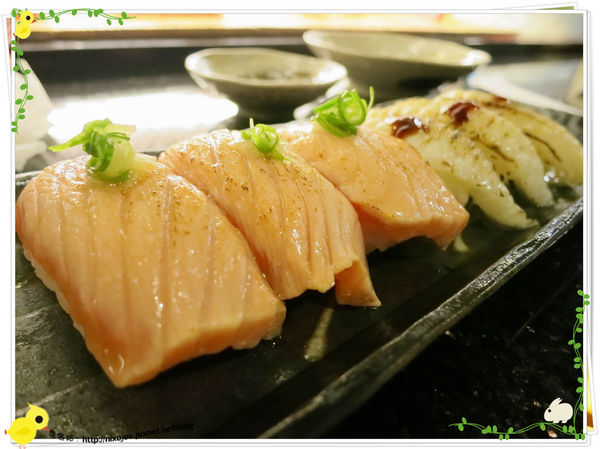 台北-板橋-海禾味刺身壽司屋-炙燒的美味，入口即化-炙燒比目魚、鮭魚