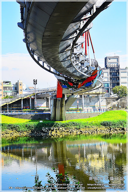 彩虹橋：【臺北】松山區。成美左岸河濱公園 彩虹橋畔《心有鎖屬》ＬＯＶＥ 愛情鎖