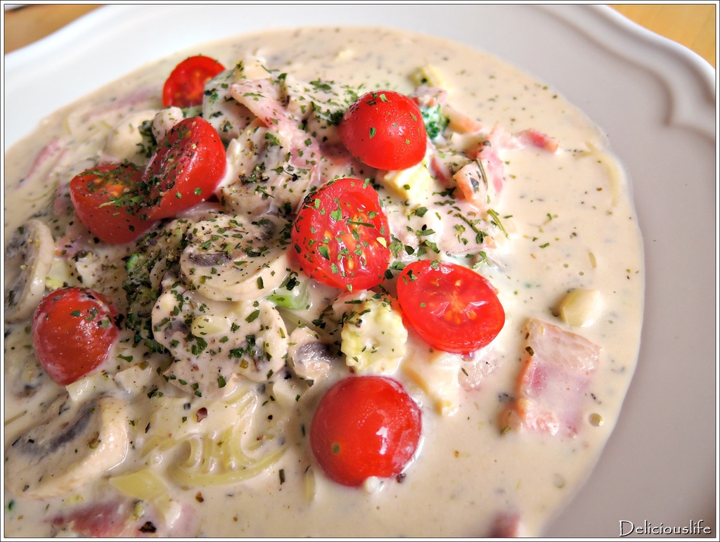 奶油培根義大利麵2