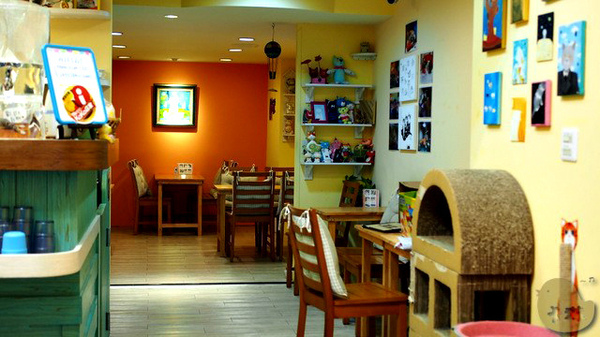 這裡有貓 caf'e:【食記】台中。《這裡有貓 caf'e》超可愛貓拉花!