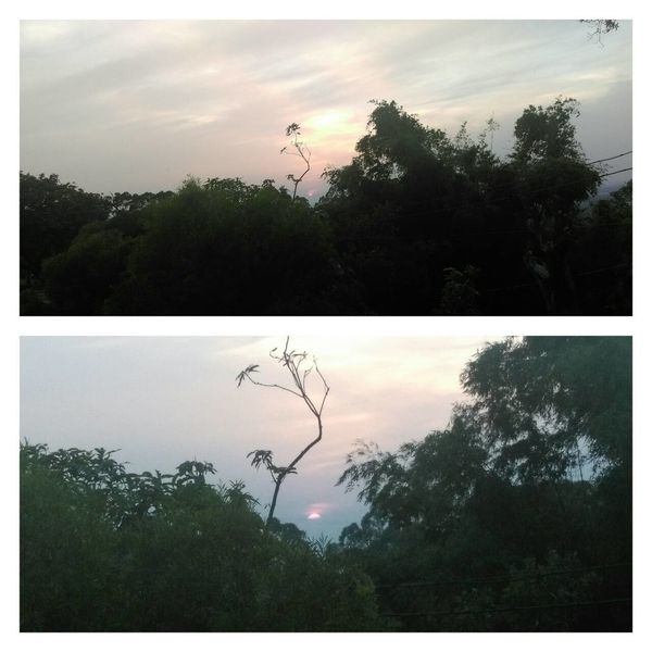 原台南水道夕陽西下