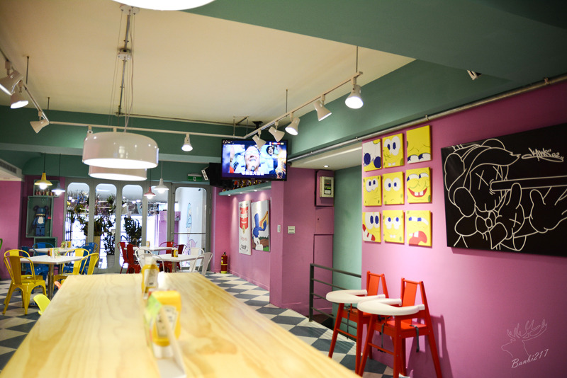 [世足賽球賽轉播運動餐廳]台北大安區.Fantasy Diner 潮流美式餐廳,美式漢堡、早午餐、帕里尼、義大利麵、燉飯、啤酒(捷運台電大樓站):Banbi217 美食旅遊