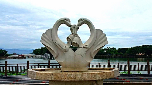 天鵝湖環保水上公園：【台南景點】天鵝湖環保水上公園~木棧道垂柳隨風搖曳❤不僅浪漫又充滿詩意❤