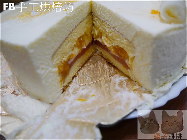 FB手工烘焙坊：【橘子雞排】FB法布手工烘焙坊-雪藏醬心(柳橙)蛋糕+提拉米蘇