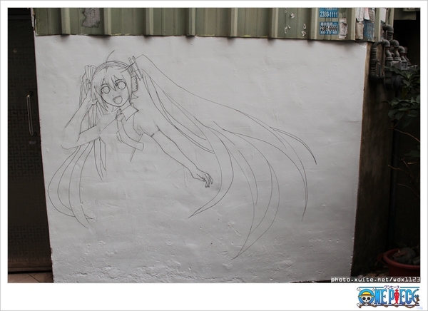 海賊王彩繪牆壁： 台中動漫彩繪巷✪海賊王＆AM食光~103.07.27＆08.02