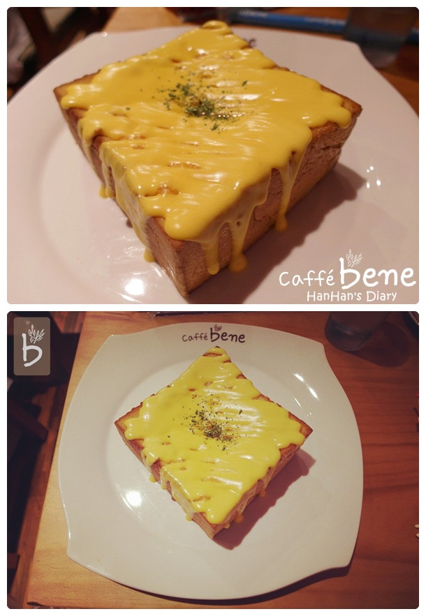Caffe' bene 咖啡陪你✤Taipei台北忠孝店✤蒜香起司吐司Toast