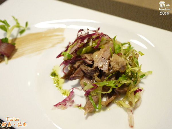 Fusion 融義.私廚：隱藏在巷弄內的義法料理「Fusion融義‧私廚」，海大蝦跟鱸魚好威~