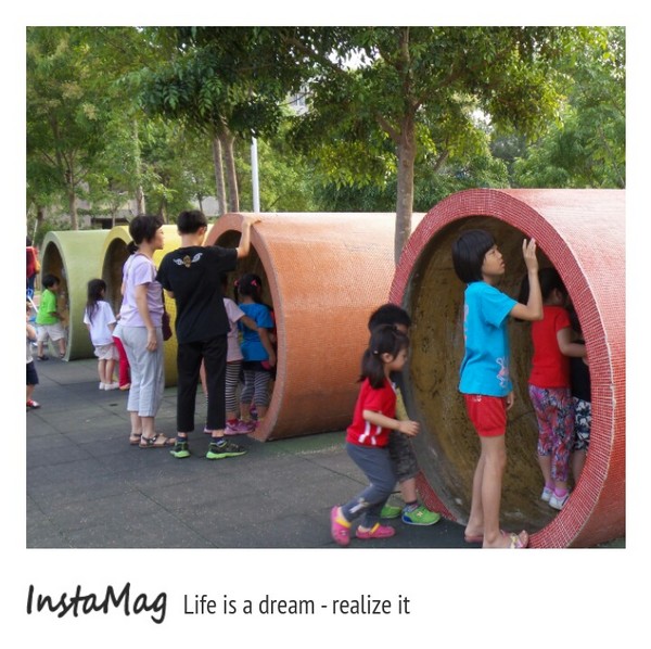 老街溪河川教育中心：【桃園景點】老溪街河川教育中心水管溜滑梯