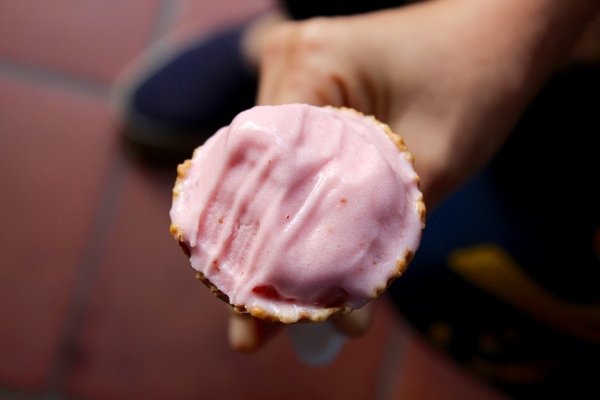 佐鶴堂散步甜食霜淇淋：[台南]冬天就是要吃草莓冰！！散步甜食小確幸 佐鶴堂霜淇淋