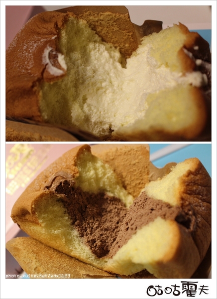 咕咕霍夫 烘焙美味：[試吃]咕咕霍夫~鮮奶乳酪蛋糕＆超柔牛奶戚風蛋糕❤不甜不膩♡送禮自吃兩相宜