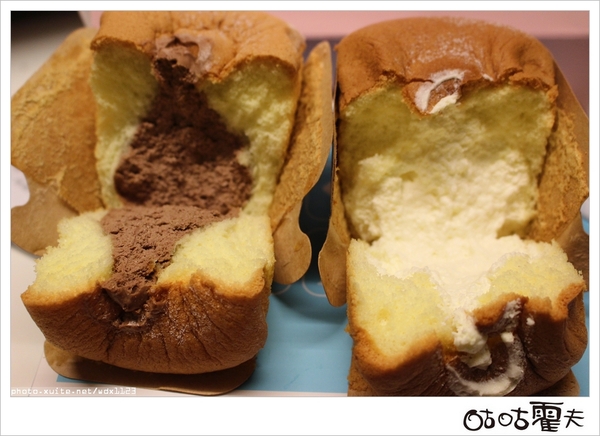 咕咕霍夫 烘焙美味：[試吃]咕咕霍夫~鮮奶乳酪蛋糕＆超柔牛奶戚風蛋糕❤不甜不膩♡送禮自吃兩相宜