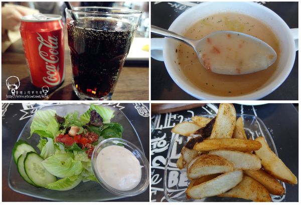 C方案升級套餐:飲料+沙拉+湯+肯瓊炸薯角