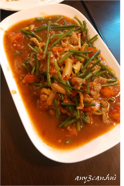 辣炒韭花肉 $120