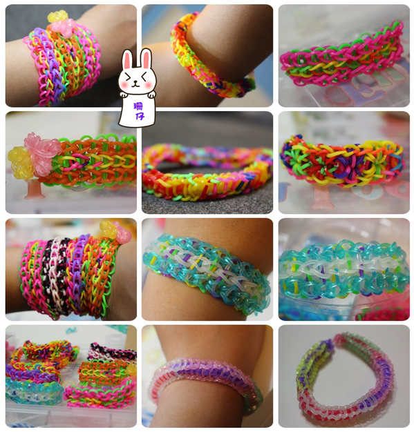 彩編織手環(橡皮筋手環)：手工DIY手環~彩編織手環(橡皮筋手環)~小學生正夯~DIY真有趣，大人小孩都在玩♡