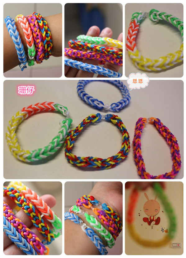 彩編織手環(橡皮筋手環)：手工DIY手環~彩編織手環(橡皮筋手環)~小學生正夯~DIY真有趣，大人小孩都在玩♡