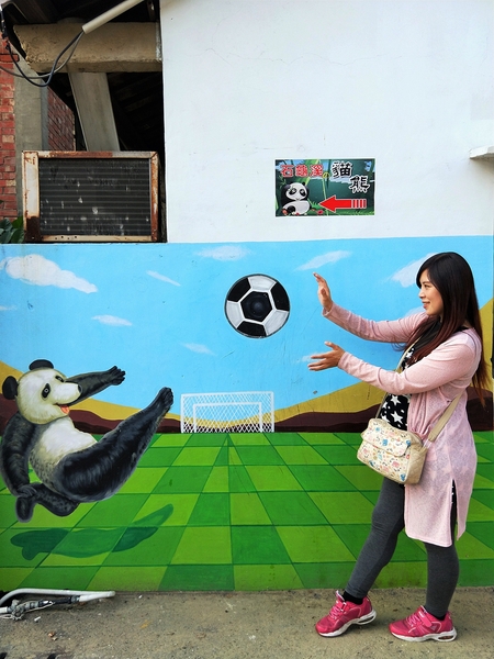 搶先曝光全台唯一3D貓熊彩繪村：【雲林斗南景點】石龜溪貓熊彩繪村~唯一以貓熊為主題的彩繪