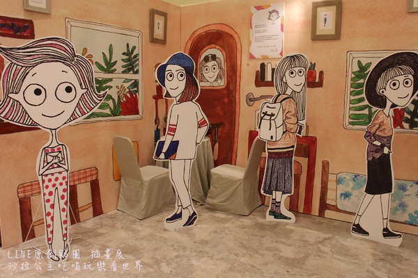 LINE原創貼圖 插畫展:免費親子展覽『LINE原創貼圖 插畫展』台北新光三越南西店