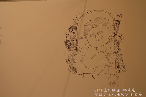 LINE原創貼圖 插畫展:免費親子展覽『LINE原創貼圖 插畫展』台北新光三越南西店