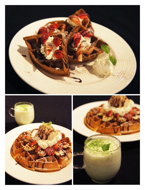 i Queen coffee：i Queen coffee~草莓玩鬆餅