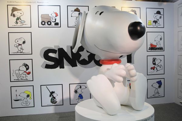 Snoopy 65週年巡迴特展，走進花生漫畫，獨家邀請史努比妹妹Belle(貝兒)，台北松山文創園區，