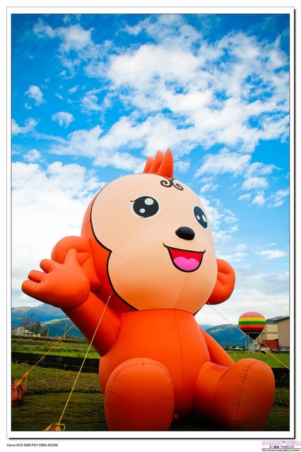 宜蘭三星 花海熱氣球嘉年華：2016宜蘭景點-三星鄉洛克馬/猴年吉祥物/熱氣球/猴年新年走春