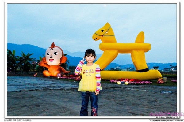 宜蘭三星 花海熱氣球嘉年華：2016宜蘭景點-三星鄉洛克馬/猴年吉祥物/熱氣球/猴年新年走春