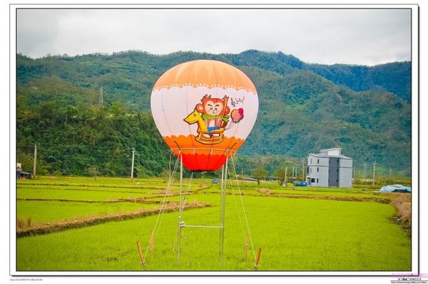 宜蘭三星 花海熱氣球嘉年華：2016宜蘭景點-三星鄉洛克馬/猴年吉祥物/熱氣球/猴年新年走春