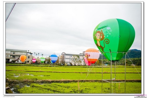 宜蘭三星 花海熱氣球嘉年華：2016宜蘭景點-三星鄉洛克馬/猴年吉祥物/熱氣球/猴年新年走春