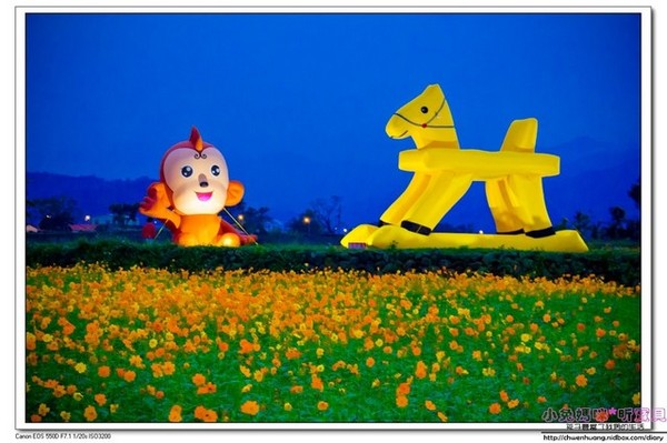 宜蘭三星 花海熱氣球嘉年華：2016宜蘭景點-三星鄉洛克馬/猴年吉祥物/熱氣球/猴年新年走春