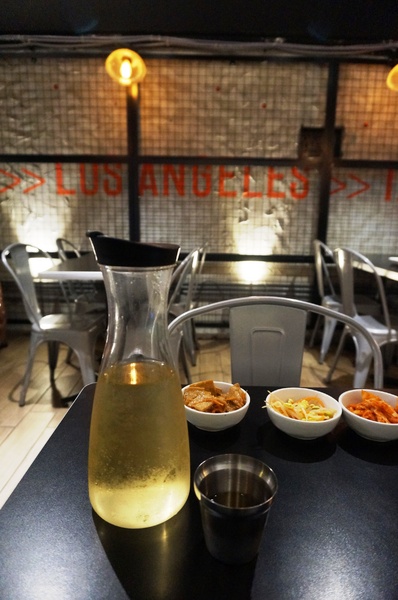 The Owl 敖唷 - 韓式湯飯專賣:The Owl 敖唷:馬鈴薯豬骨湯+生菜包五花+薯泥煎餅