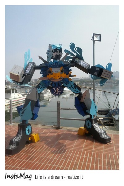 2014台南聖誕燈節 五大劍獅金鋼：安平港遊憩碼頭&霸氣十足五大劍獅金鋼(展期2015/03/05結束)