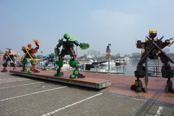 2014台南聖誕燈節 五大劍獅金鋼：安平港遊憩碼頭&霸氣十足五大劍獅金鋼(展期2015/03/05結束)