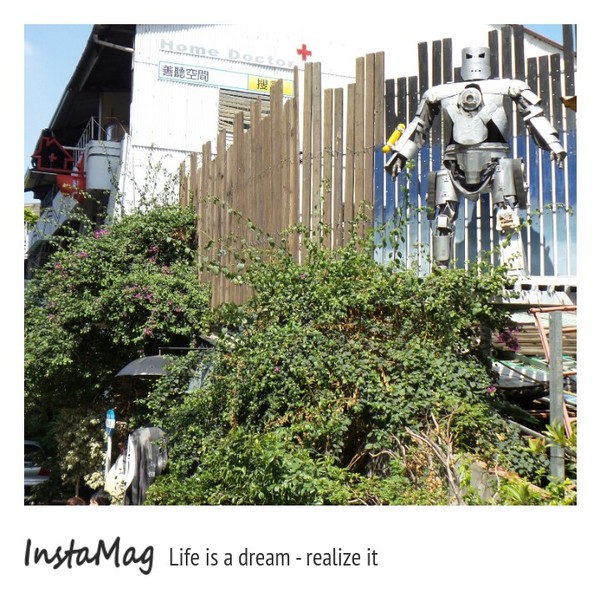 善聽空間3D立體龍貓：【台中景點】善聽空間~3D立體龍貓等公車