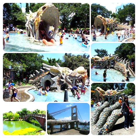 龍潭大池-神龍溜滑梯:【桃園景點】龍潭大池龍形水上溜滑梯&夏天涼快戲水去GOGO~