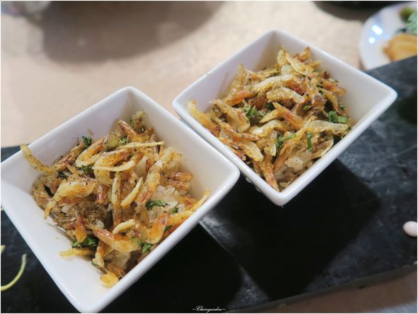 山渡空間食藝：宜蘭 山渡空間食藝~旭蟹牛奶鍋。糖絲沙拉。分子料理果醋(讀者優惠)